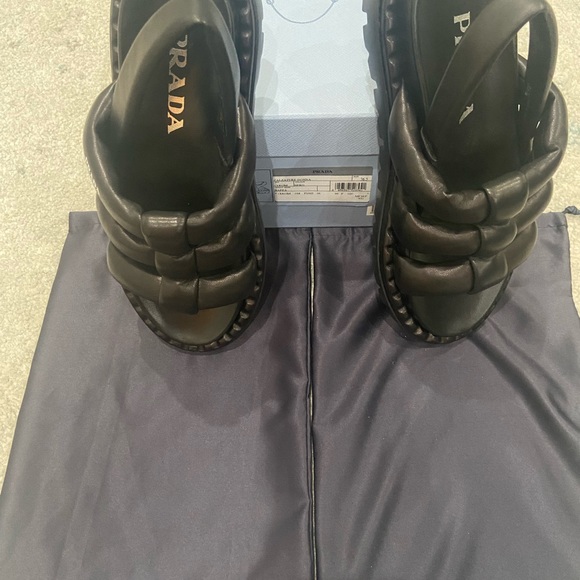 Blow Padded Leather Slingback Sport Sandals - Picture 5 of 7